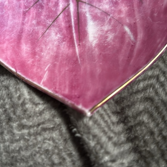 Vintage silver Pink Heart-Shaped dish trinket - Picture 9 of 11